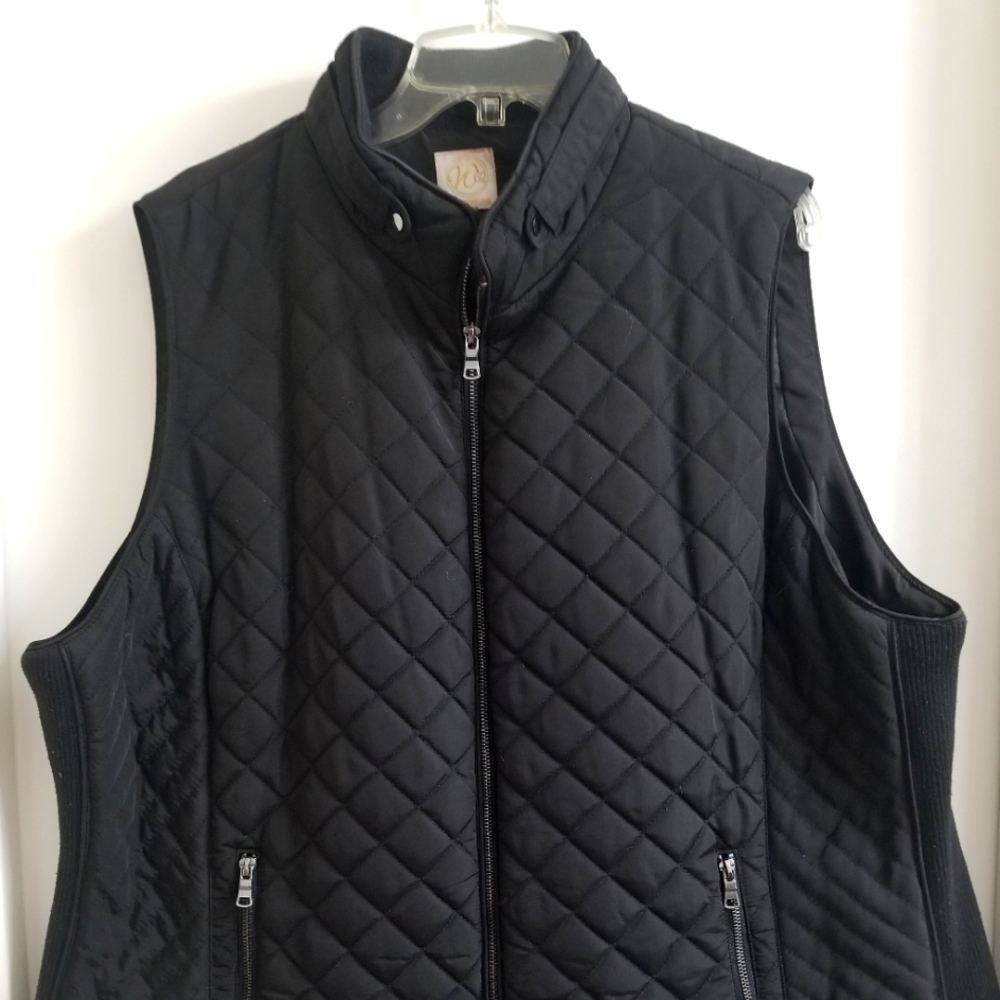Plus Size Black Vest